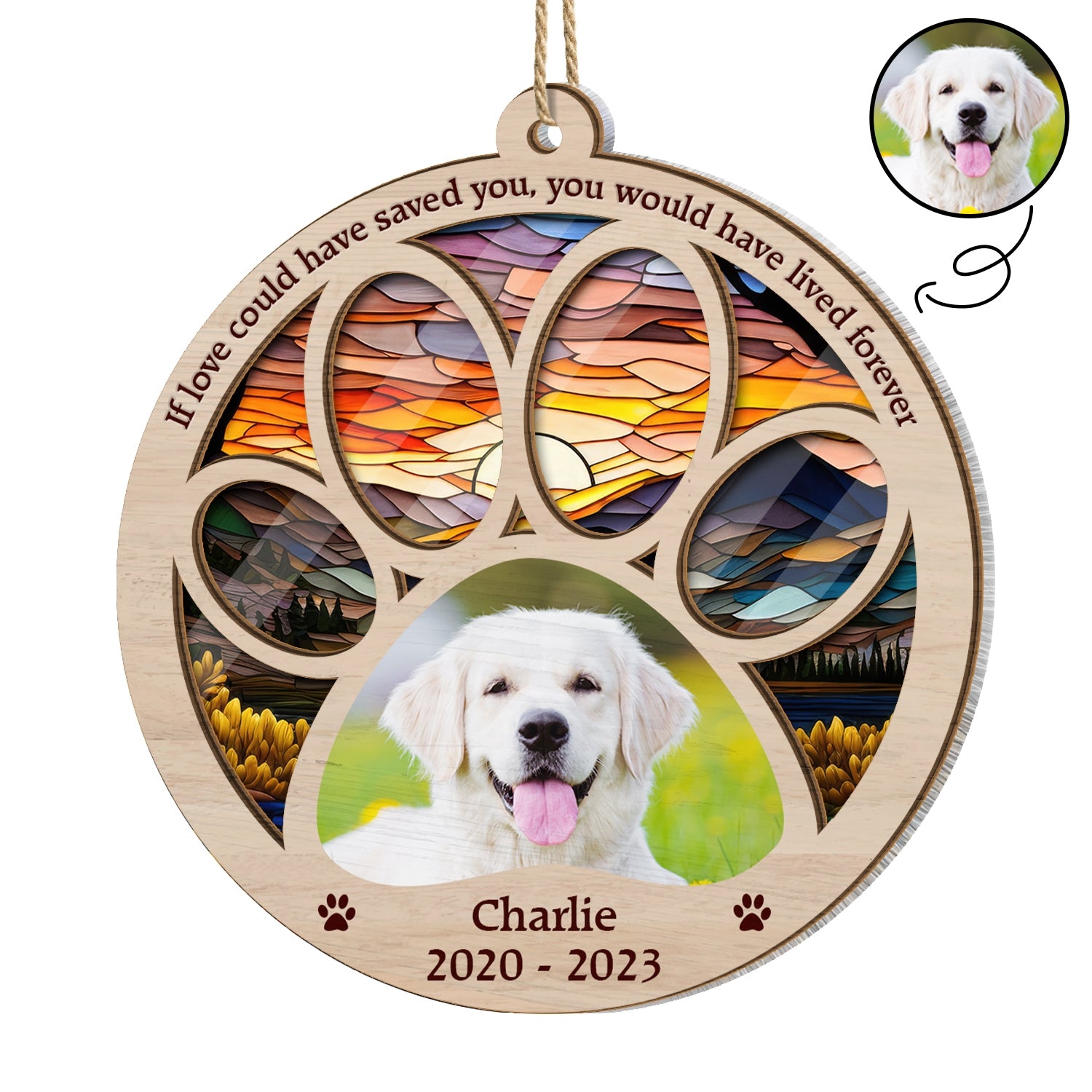 Custom Photo You Would Have Lived Forever - Christmas Gift Dog And Cat Lovers, Pet Memorial Gift - Personalized Suncatcher Ornament