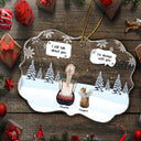 Tu me manques - Cadeau commémoratif de Noël pour les amoureux des animaux, maman chien, papa chien, maman chat, papa chat - Ornement médaillon acrylique personnalisé