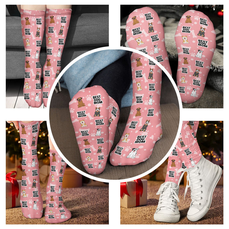 Best Dog Mom & Dad - Gift For Dog Lovers - Personalized Socks