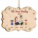 The Family 2023 - Christmas Gift For Family - Personalized Medallion Wooden Ornament