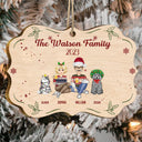 The Family 2023 - Christmas Gift For Family - Personalized Medallion Wooden Ornament