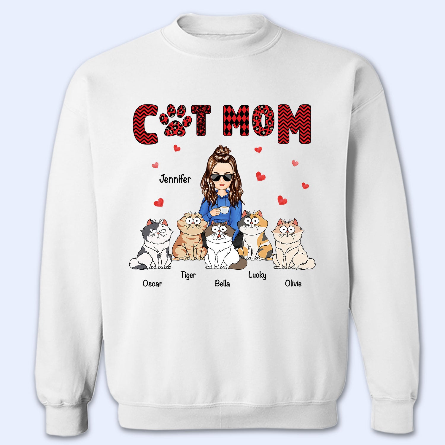 Just A Girl Who Love Cats - Gift For Cat Lovers - Personalized Sweatshirt