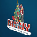 Merry Christmas Family Forever Everything - Gift For Parents, Couples, Pet Lovers - Personalized Cutout Acrylic Ornament