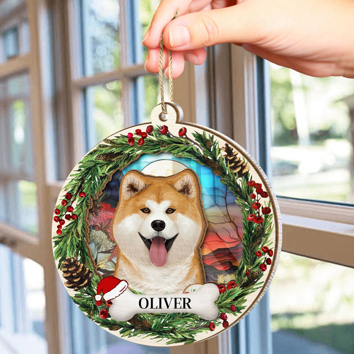 Lovely Dogs Cats - Christmas Memorial Gift For Pet Lovers - Personalized Suncatcher Ornament