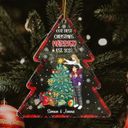 Notre premier Noël ensemble - Cadeau pour couples - Décoration acrylique personnalisée