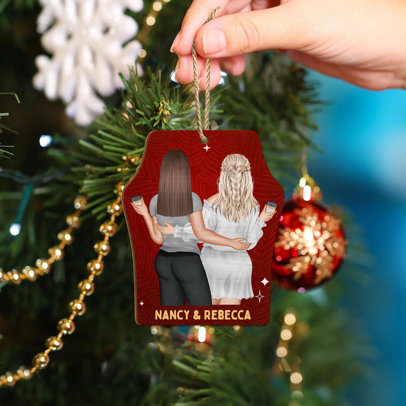 10 Reasons Why You Are My Bestie - Holiday, Birthday, Loving Gift For Friends, Colleagues - Personalized Wooden Card With Pop Out Ornament