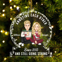 Annoying Each Other And Still Going Strong - Christmas Gift For Couple, Spouse, Husband, Wife - Personalized Custom Shaped Acrylic Ornament
