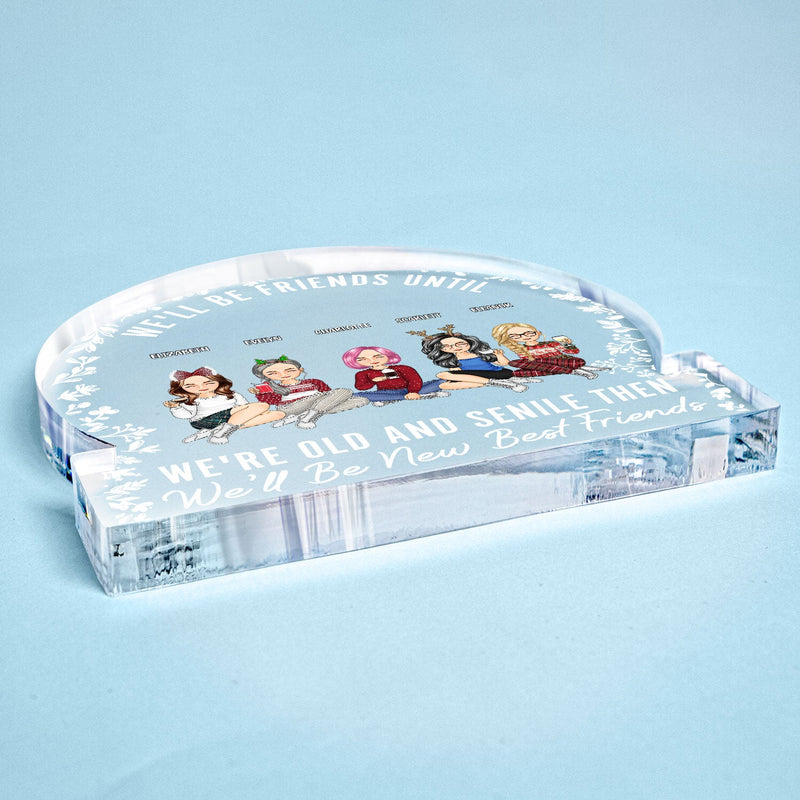 Our Memories Are Countless, Our Friendship Is Endless - Christmas Gifts For Best Friends, Besties - Personalized Round Shaped Acrylic Plaque