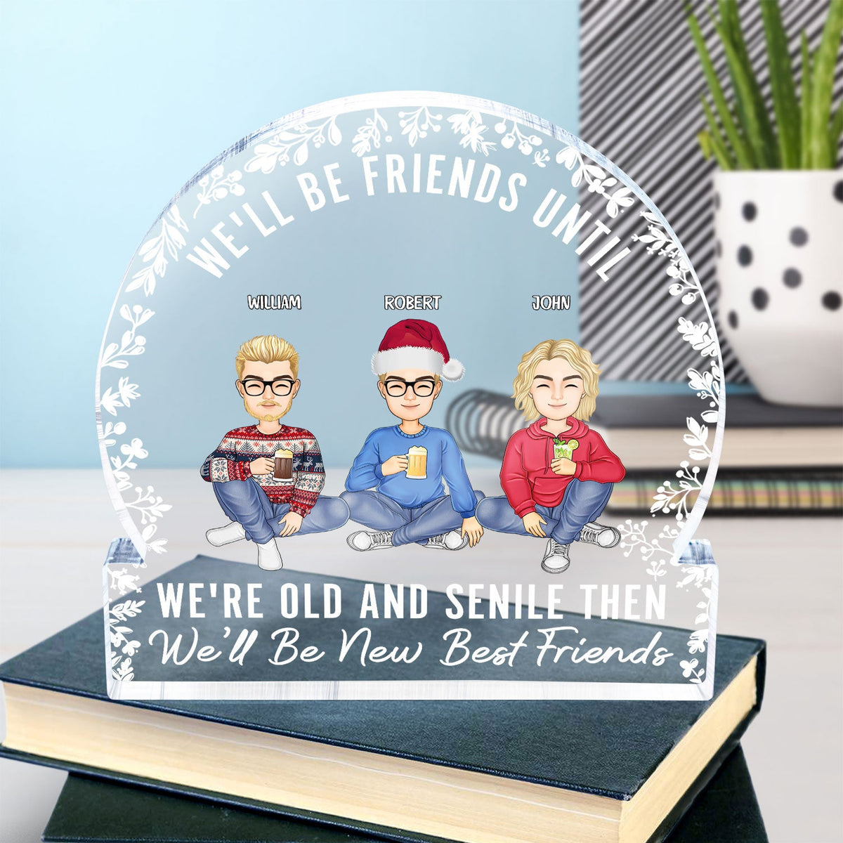 Our Memories Are Countless, Our Friendship Is Endless - Christmas Gifts For Best Friends, Besties - Personalized Round Shaped Acrylic Plaque