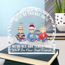 Our Memories Are Countless, Our Friendship Is Endless - Christmas Gifts For Best Friends, Besties - Personalized Round Shaped Acrylic Plaque