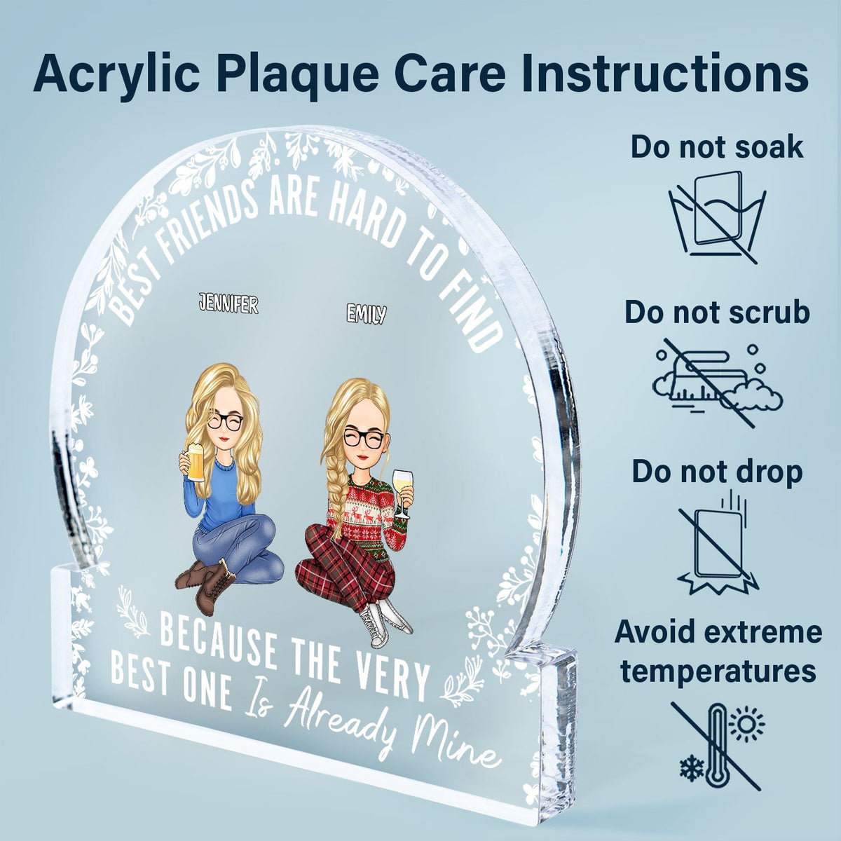 Our Memories Are Countless, Our Friendship Is Endless - Christmas Gifts For Best Friends, Besties - Personalized Round Shaped Acrylic Plaque