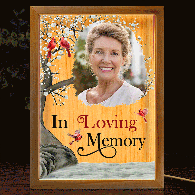 Photo personnalisée « Je suis toujours avec toi » - Cadeau commémoratif pour la famille et les amis - Cadre photo personnalisé avec boîte lumineuse