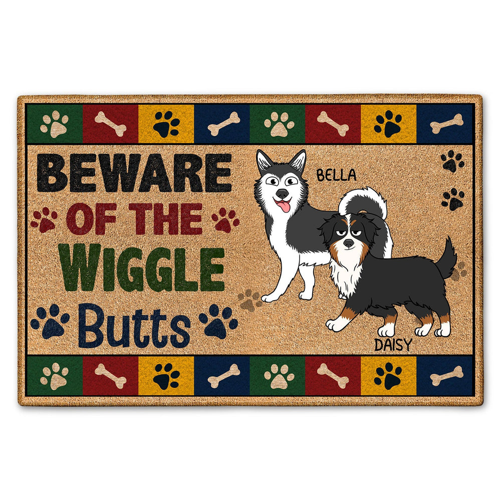 Beware Of The Wiggle Butt - Gift For Dog Lovers - Personalized Doormat