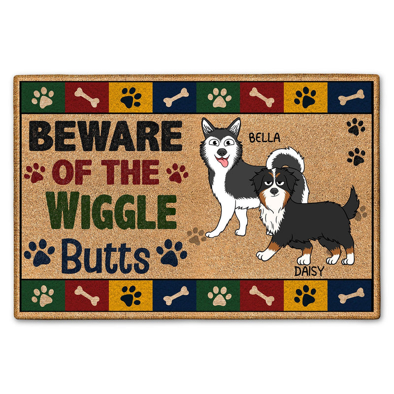 Beware Of The Wiggle Butt - Gift For Dog Lovers - Personalized Doormat