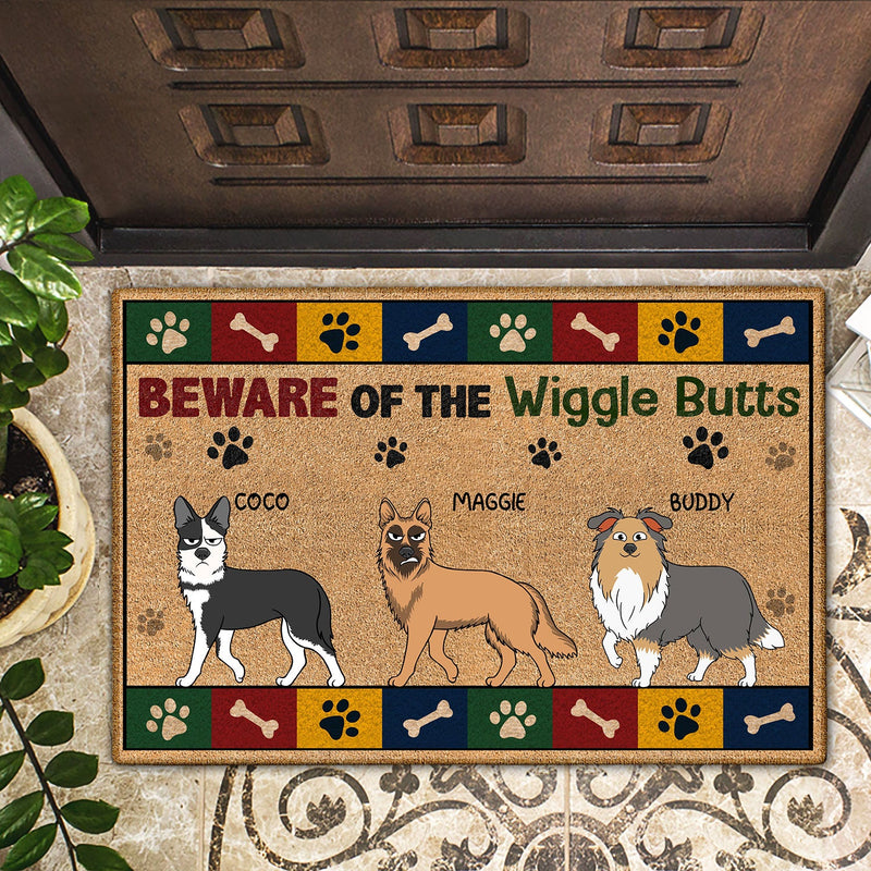 Beware Of The Wiggle Butt - Gift For Dog Lovers - Personalized Doormat