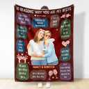 Custom Photo 10 Reasons Why You Are My Bestie - Holiday, Birthday, Loving Gift For Friends, Colleagues - Personalized Fleece Blanket
