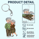 Arm In Arm Couple - Loving, Anniversary Gift For Couples, Husband, Wife - Personalized Cutout Acrylic Keychain