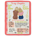 Inside This Blanket Is A Piece Of My Heart - Birthday, Loving Gift For Mother, Daughter, Aunt, Niece - Personalized Fleece Blanket