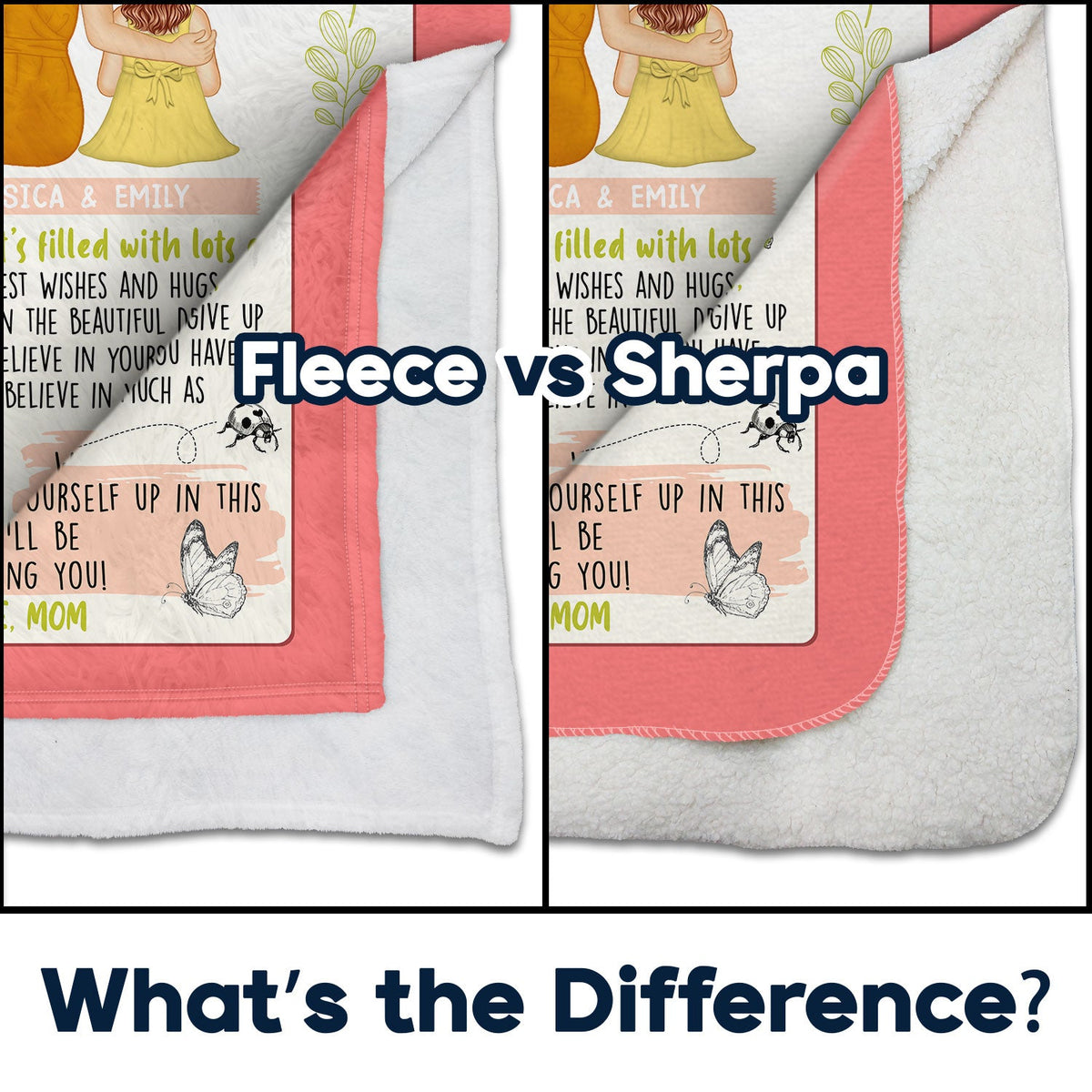 Inside This Blanket Is A Piece Of My Heart - Birthday, Loving Gift For Mother, Daughter, Aunt, Niece - Personalized Fleece Blanket