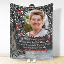 Custom Photo A Hug From Heaven - Memorial Gift For Family, Friends, Siblings - Personalized Fleece Blanket