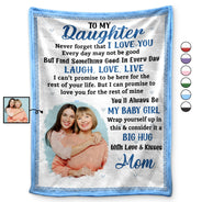 Custom Photo Never Forget That I Love You Mom - Gift For Daughters - Personalized Fleece Blanket