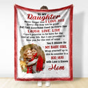 Custom Photo Never Forget That I Love You Mom - Gift For Daughters - Personalized Fleece Blanket