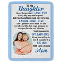 Custom Photo Never Forget That I Love You Mom - Gift For Daughters - Personalized Fleece Blanket