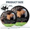 Photo personnalisée « Je suis toujours avec toi » Arbre en fleurs – Cadeau commémoratif pour la famille et les amis – Pierre commémorative circulaire personnalisée pour jardin