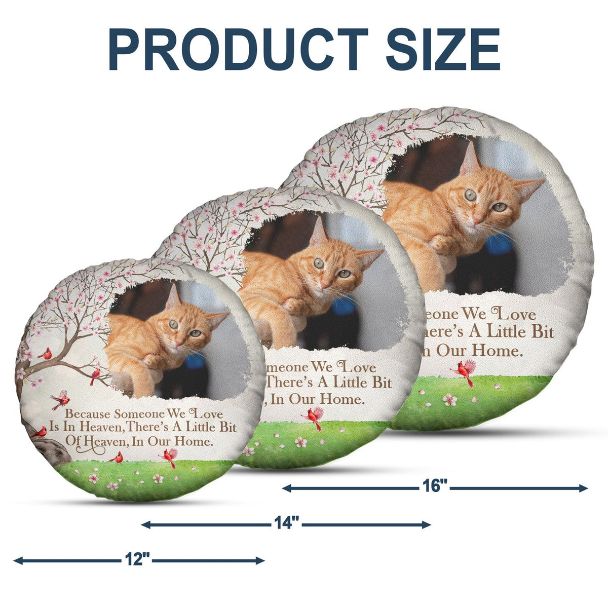 Custom Photo I'm Always With You - Memorial Gift For Family, Friends - Personalized Round Pillow