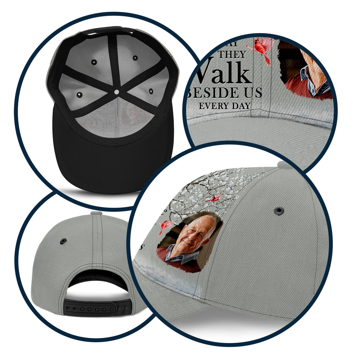 Custom Photo I'll Carry You - Memorial Gift For Mom, Dad, Family, Siblings, Friends - Personalized Classic Cap