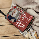 Custom Photo I'll Carry You - Memorial Gift For Mom, Dad, Family, Siblings, Friends - Personalized Leather Long Wallet