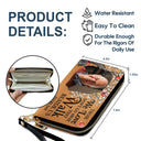 Custom Photo I'll Carry You - Memorial Gift For Mom, Dad, Family, Siblings, Friends - Personalized Leather Long Wallet