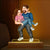 Funny Couple Carrying - Gift For Couples, Husband, Wife - Personalized 3D Led Light Wooden Base