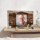 Photo personnalisée « Je suis toujours avec toi » pour fenêtre - Cadeau commémoratif et affectueux pour la famille, les frères et sœurs, les amis - Plaque en bois personnalisée à 2 couches avec support 