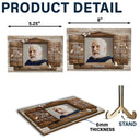 Photo personnalisée « Je suis toujours avec toi » pour fenêtre - Cadeau commémoratif et affectueux pour la famille, les frères et sœurs, les amis - Plaque en bois personnalisée à 2 couches avec support 