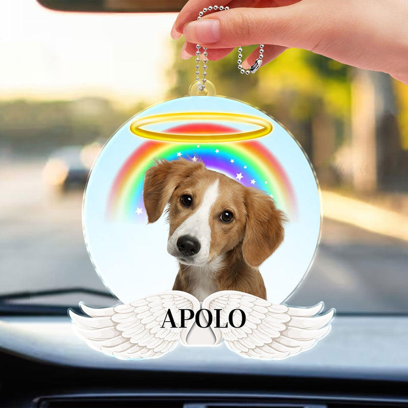 Custom Photo Family Pet Missing - Memorial Gift For Pet Lovers, Family - Personalized Acrylic Car Hanger