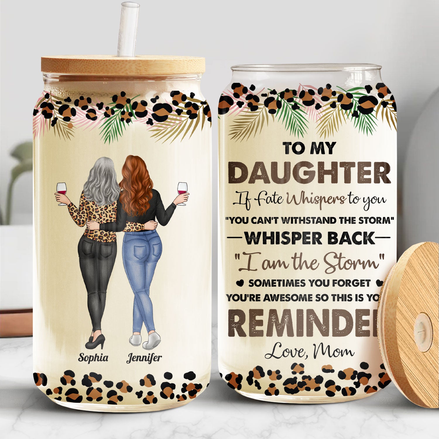 You Are Awesome So This Is Your Reminder - Birthday, Loving Gift For Gift For Daughter, Granddaughter, Girl - Personalized Clear Glass Can