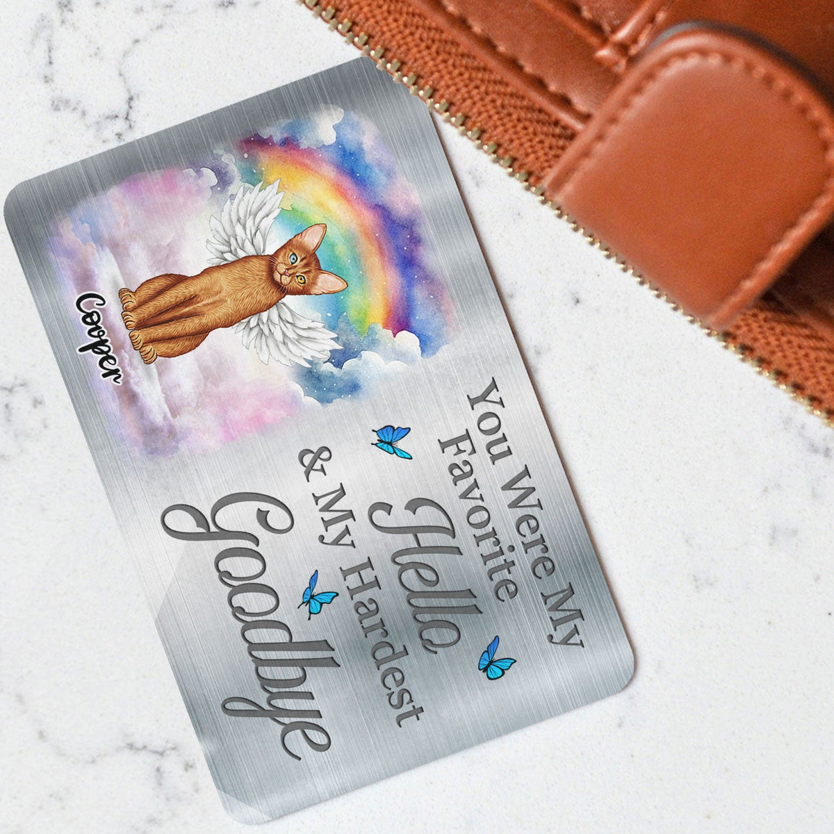 Photo personnalisée avec empreintes de pattes sur mon cœur - Cadeau commémoratif pour les propriétaires et les amoureux des animaux - Carte portefeuille en aluminium personnalisée