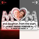 Custom Photo Mom And Daughter Best Friend Forever From The Heart - Birthday, Loving Gift For Mother - Personalized Custom Shaped Photo Light Box