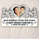 Custom Photo Mom And Daughter Best Friend Forever From The Heart - Birthday, Loving Gift For Mother - Personalized Custom Shaped Photo Light Box