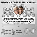 Custom Photo Mom And Daughter Best Friend Forever From The Heart - Birthday, Loving Gift For Mother - Personalized Custom Shaped Photo Light Box