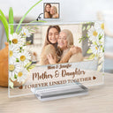 Custom Photo Mother And Daughters Forever Linked Together - Birthday, Loving Gift For Mom, Mum, Nana - Personalized Horizontal Rectangle Acrylic Plaque