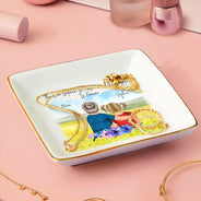 Mère et fille unies pour toujours - Cadeau d'anniversaire et d'amour pour maman et grand-mère - Porte-bague personnalisé