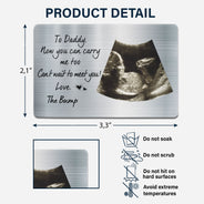 Custom Photo To Daddy Now You Can Carry Me Too - Gift For Dad, Father, New Parents - Personalized Aluminum Wallet Card