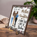 Mother & Daughters A Bond That Can't Be Broken - Gift For Mom, Mother, Grandma - Personalized 2-Layered Wooden Plaque With Stand