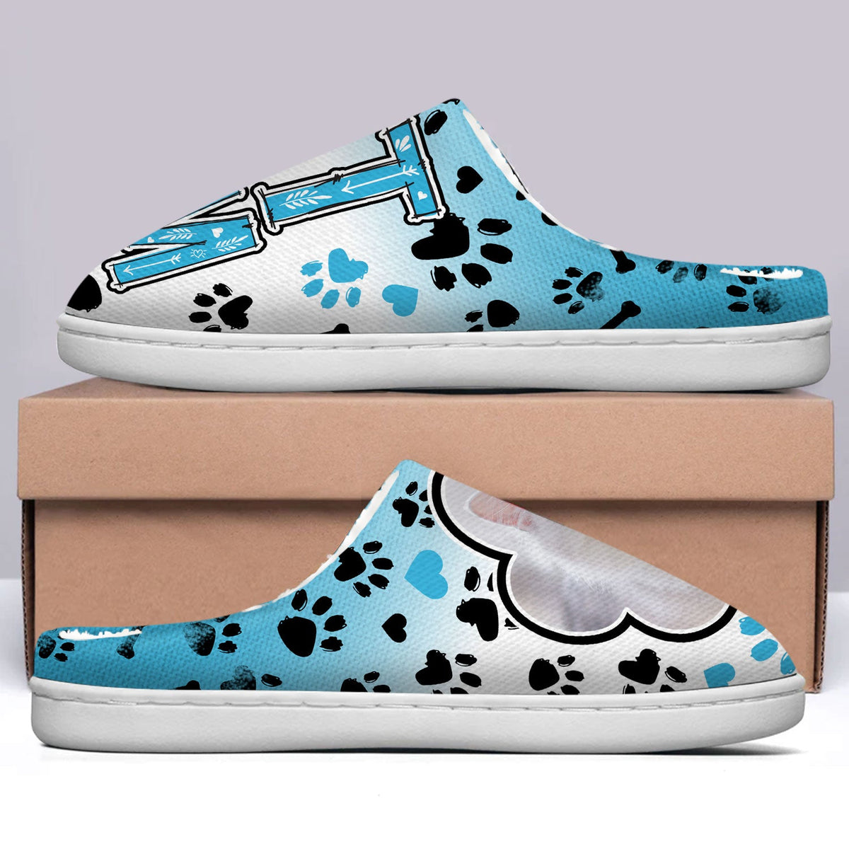 Custom Photo Dog Mom, Cat Mum, Fur Mama - Gift For Pet Lover, Women Who Love Dogs & Cats - Personalized Fluffy Slippers