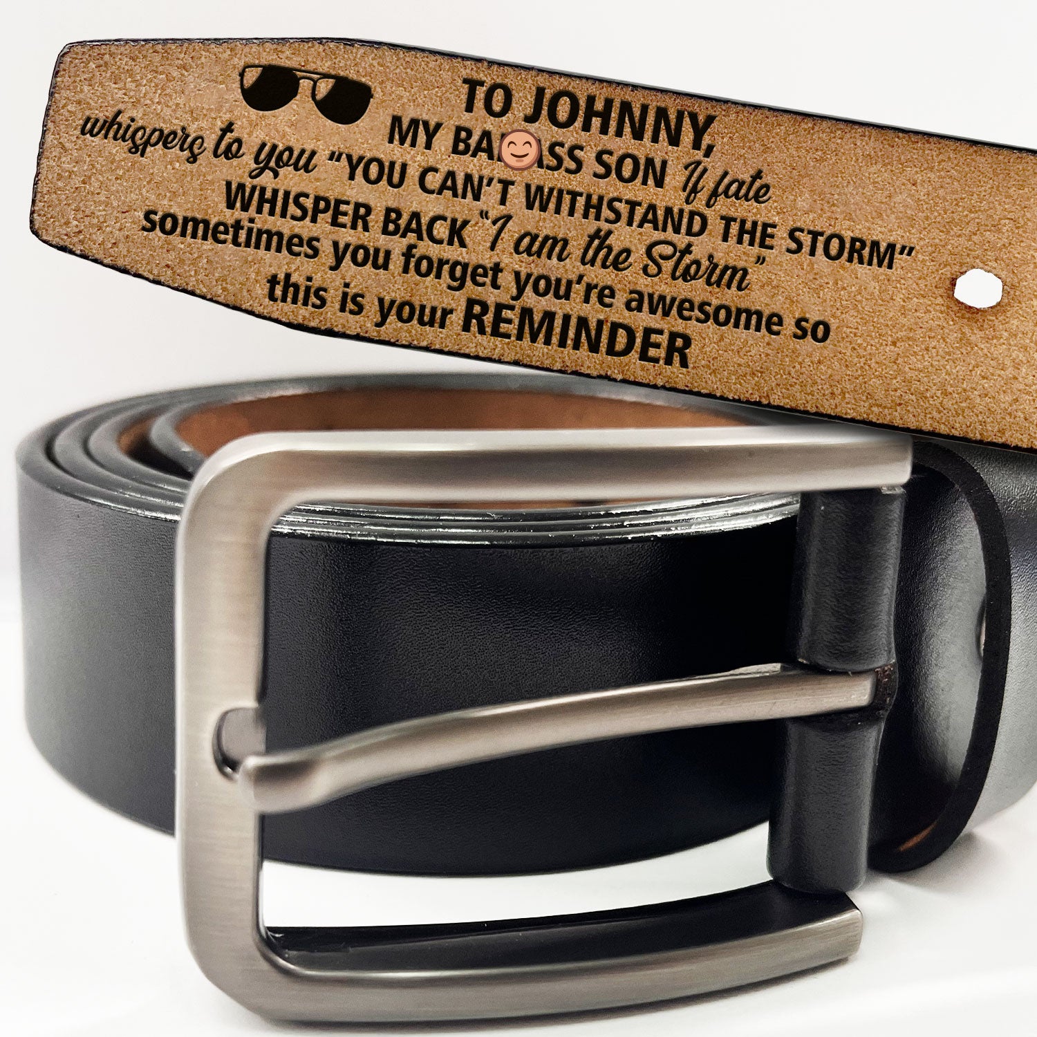 To My Son This Is Your Reminder - Birthday, Loving Gift For Son, Grandson, Niece - Personalized Engraved Leather Belt