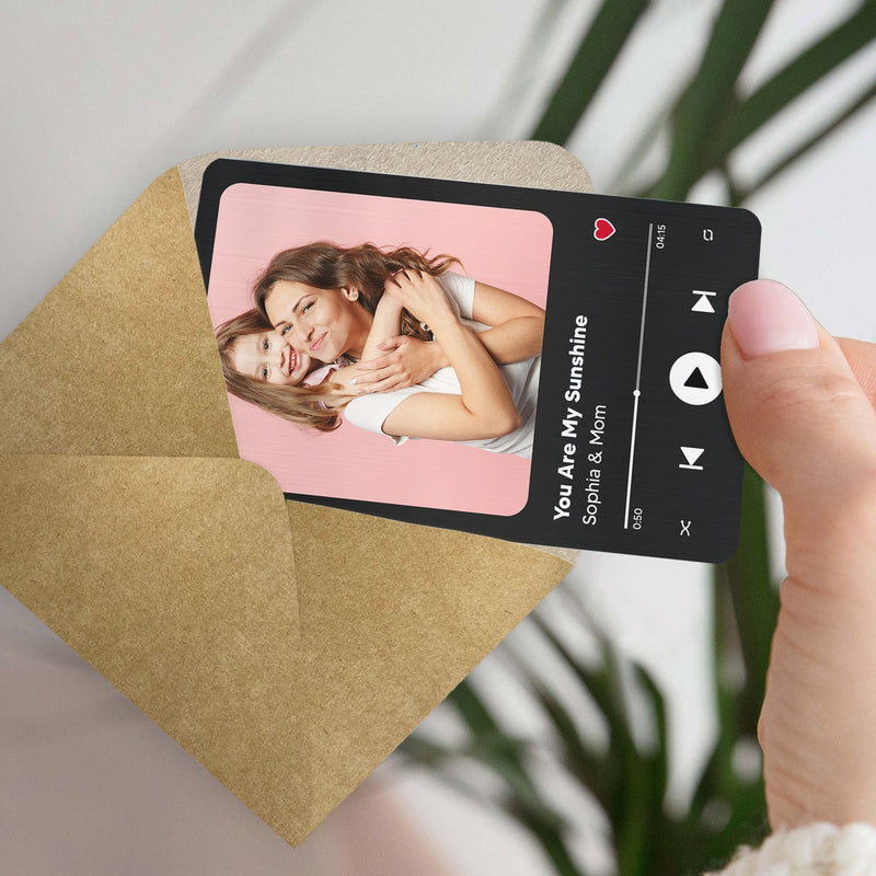 Custom Photo Song - Birthday, Loving Gift For Mom, Grandma, Mum, Nana - Personalized Aluminum Wallet Card