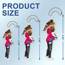 Birthday, Loving Gift For Mom, Dad, Grandma, Grandpa - Chibi Carry Child - Personalized Acrylic Car Hanger