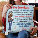 Grandma Mom Hugged This Soft Chibi Carry Child - Gift For Granddaughter, Grandson, Kids - Personalized Pillow
